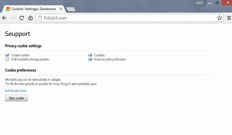 Illustration of browser settings for managing cookie preferences