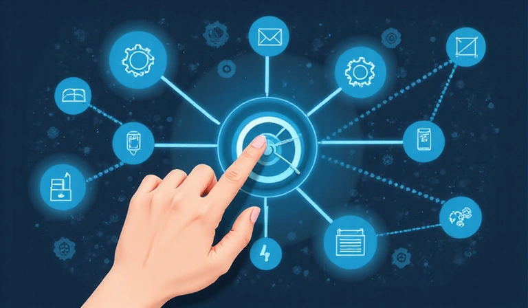 Illustration of a person customizing their preferences on a digital screen