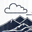 Mountain and cloud icon representing scenic views