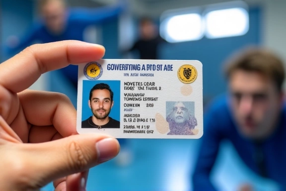 ID card being shown for age verification