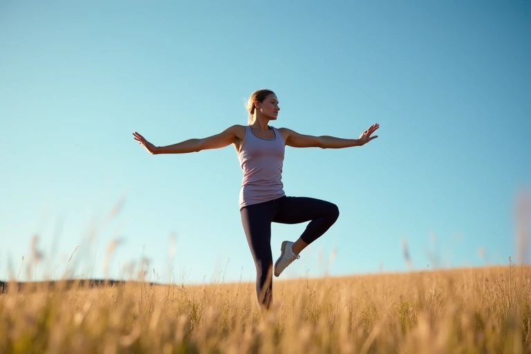 Person doing light stretches before an activity